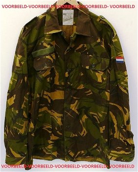Blouse / Overhemd, Zomer, Lange Mouw, KL, M93, Woodland Camouflage, Maat: 8000/0510, 1992.(1) - 3