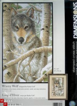 SALE DIMENSIONS VOORBEDRUKT BORDUURPAKKET WINTRY WOLF - 1