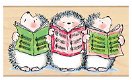 Houten stempel Caroling Hedgehogs (egels) Kerst van Penny Black - 1 - Thumbnail