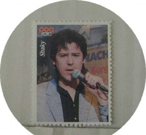 Popfoto zegel Shaky Stevens - nr. 1