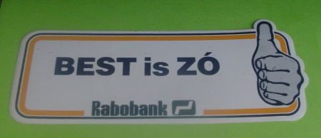 Sticker Best is ZO(rabobank) - 1
