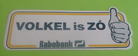 Sticker Volkel is ZO(rabobank) - 1