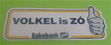 Sticker Volkel is ZO(rabobank)