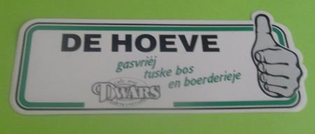 Sticker De Hoeve Café rest. Dwars - 1