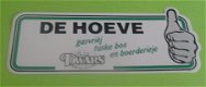 Sticker De Hoeve Café rest. Dwars - 1 - Thumbnail