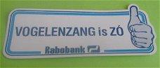 Sticker Volgelenzang is ZO(rabobank)