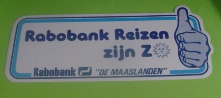 Sticker Rabobank reizen zijn ZO(rabobank) - 1