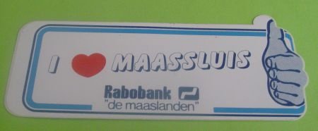 Sticker I Love Maassluis(rabobank)Maaslanden - 1