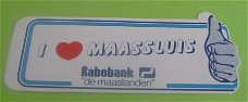 Sticker I Love Maassluis(rabobank)Maaslanden