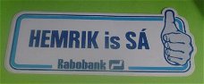 Sticker Hemrik is SÁ(rabobank)