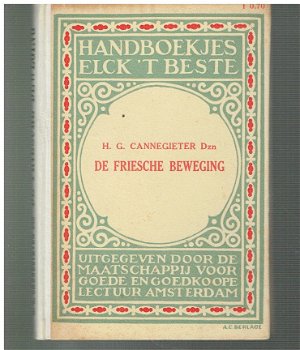 De Friesche beweging door H.G. Cannegieter Dzn - 1