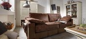 Lederen bank Anker sofa Hunter Africaleder met Canvas Ancora - 1 - Thumbnail