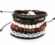 Vierdelige armbanden set Sand