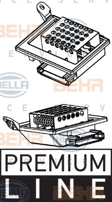 Kachelweerstand Aanjager Mercedes Vito W639 HELLA