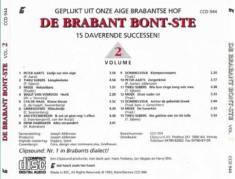 CD - De Brabant Bont-ste - 1