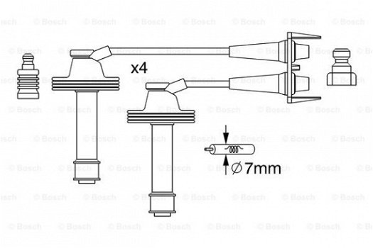 Bougiekabelset Renault Laguna Volvo S40 V40 BOSCH 0986357238 - 2