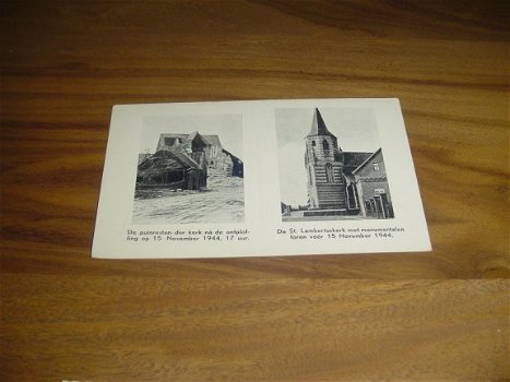 Kaart St.Lambertuskerk(voor en na bombardement 1944) - 1