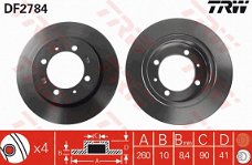 Remschijf Achteras Mitsubishi Carisma Volvo S40 V40 TRW