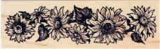 Houten stempel Sunflower Border van PSX