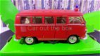 Vw T1 bus feuerwehr rood 1:24 Welly - 1 - Thumbnail
