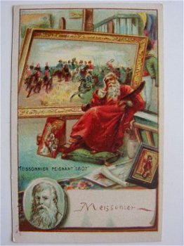 Oud reclamekaartje : schilder ; Meissonier // vintage advertisement card, painter Meissonier - 1