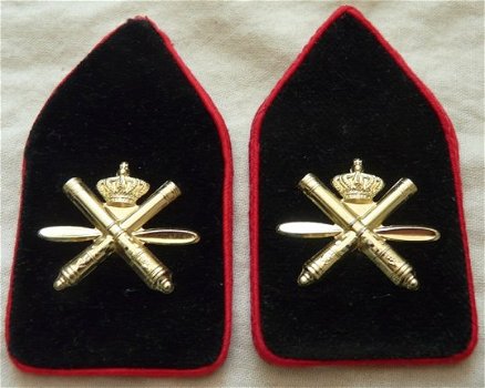 Kraagspiegels / Emblemen DT, Korps Luchtdoelartillerie, Officier, Koninklijke Landmacht.(Nr.2) - 0