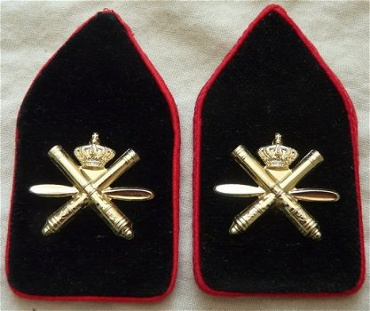 Kraagspiegels / Emblemen DT, Korps Luchtdoelartillerie, Officier, Koninklijke Landmacht.(Nr.2) - 1