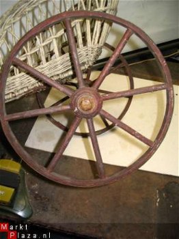 Antieke rieten poppenwagen rond 1860 geen copie . - 6