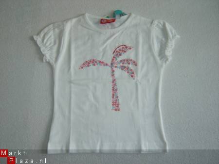 Leuk stretch T-Shirt met PALM maat 140 WIT - 6