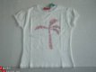 Leuk stretch T-Shirt met PALM maat 140 WIT - 6 - Thumbnail