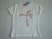 Leuk stretch T-Shirt met PALM maat 128 WIT - 1 - Thumbnail