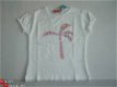 Leuk stretch T-Shirt met PALM maat 128 WIT - 6 - Thumbnail