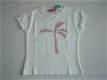 Leuk stretch T-Shirt met PALM maat 116 WIT - 1 - Thumbnail