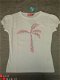 Leuk stretch T-Shirt met PALM maat 104 WIT - 4 - Thumbnail