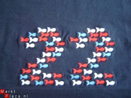 Stoer T-Shirt met visjes borduur maat 152 - 2