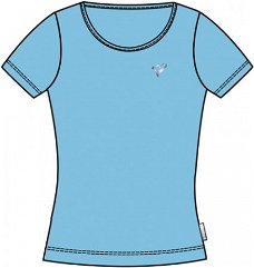 Dames T-shirt met geborduurd logo maat XL