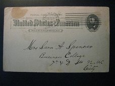 Postal Card USA...Glenwood Cemetery 1893...