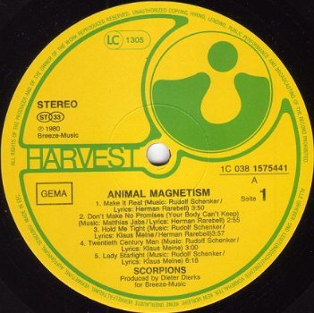 LP - Scorpions - Animal magnetism - 1