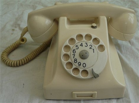 Vintage Telefoontoestel, Ericsson Rijen, Type 1951, Ivoorwit, PTT, jaren'50/'60.(Nr.1) - 1