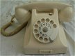 Vintage Telefoontoestel, Ericsson Rijen, Type 1951, Ivoorwit, PTT, jaren'50/'60.(Nr.1) - 1 - Thumbnail