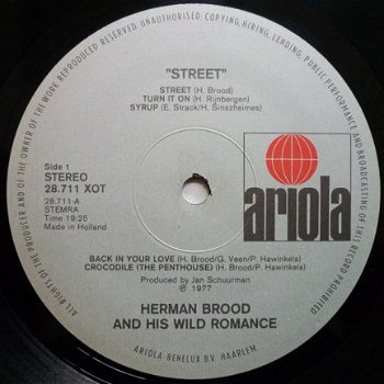LP - Herman Brood and his Wild Romance - STREET - 1