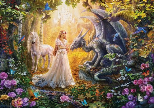 Educa - Dragon, Princess and Unicorn - 1500 Stukjes - 1