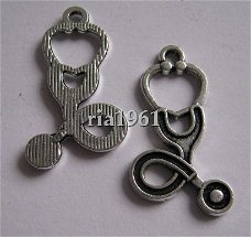 bedeltje/charm overig : stethoscoop - 25x15 mm