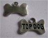 bedeltje/charm dieren : hondenbot:top dog - 16x10 mm - 1 - Thumbnail