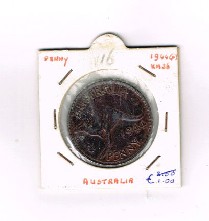 1 penny 1944 (p) km 36 Australie (nr 16) - nr. 1