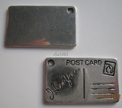 bedeltje/charm overig : briefkaart 2 - 23x15 mm