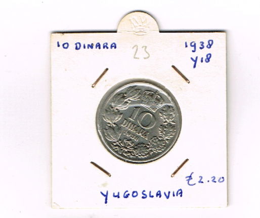 10 dinara Joegoslavië 1938 Y18 (nr 23) - nr. 1