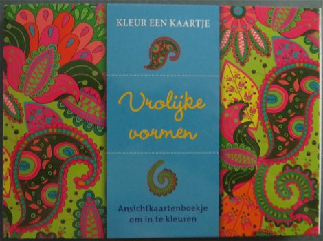 ANSICHTKAARTEN 16,5cm x 12cm --- Kleur een kaartje --- VROLIJKE VORMEN - 1