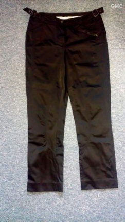 Mandarin & Mint zwart glimmende pantalon met ceintuur motief - nr. 1