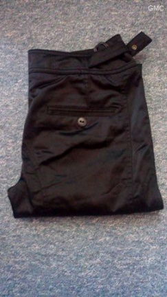 Mandarin & Mint zwart glimmende pantalon met ceintuur motief - Afbeelding 4
